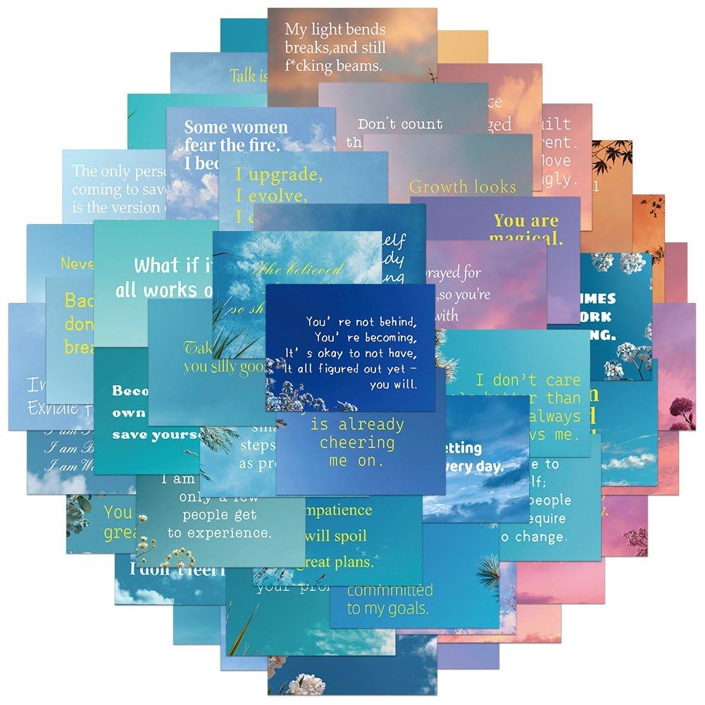 50 szt. motywacyjnych naklejek słownych, wodoodporna naklejka na butelkę, laptop, pamiętnik, album do scrapbookingu, dekoracja powierzchni