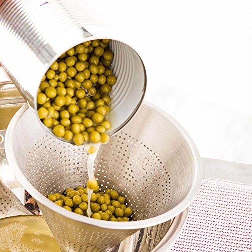 Image of Restaurantware Stainless Steel China Cap Coarse Strainer, 14.8 x 7 x 6 In