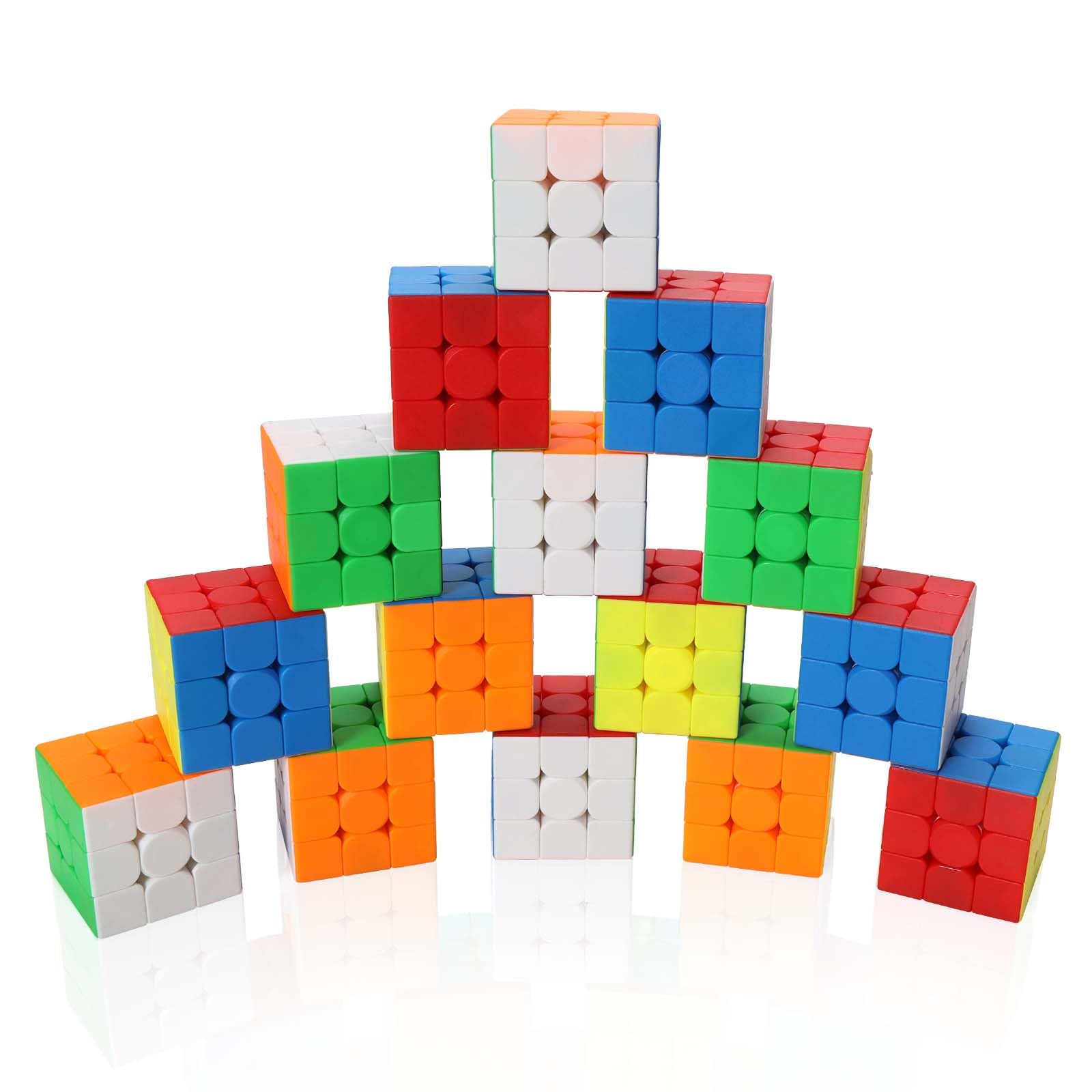 Photo 1 of *ONLY 13* 15 Pack 3x3 Speed Cube Set,3x3x3 Bulk Magic Cube Party Favors Stickerless Gifts for Kids Puzzle Game Toys