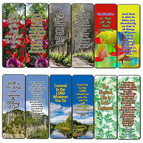 Powerful Bible Verses Bookmarks - Blessings (12 Pack) - Proverbs