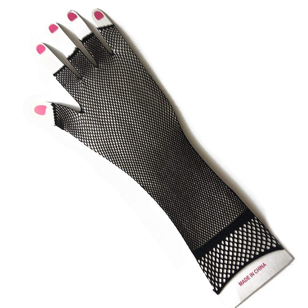 Gants Résille Longs Sans Doigts - Gants 1920 Punk Goth Disco - Accessoires Fête Lady