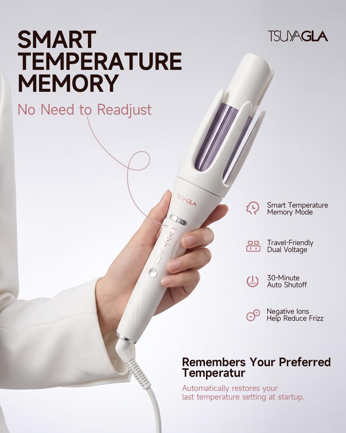 3-in-1 Automatic Curling Iron with Ceramic Barrels