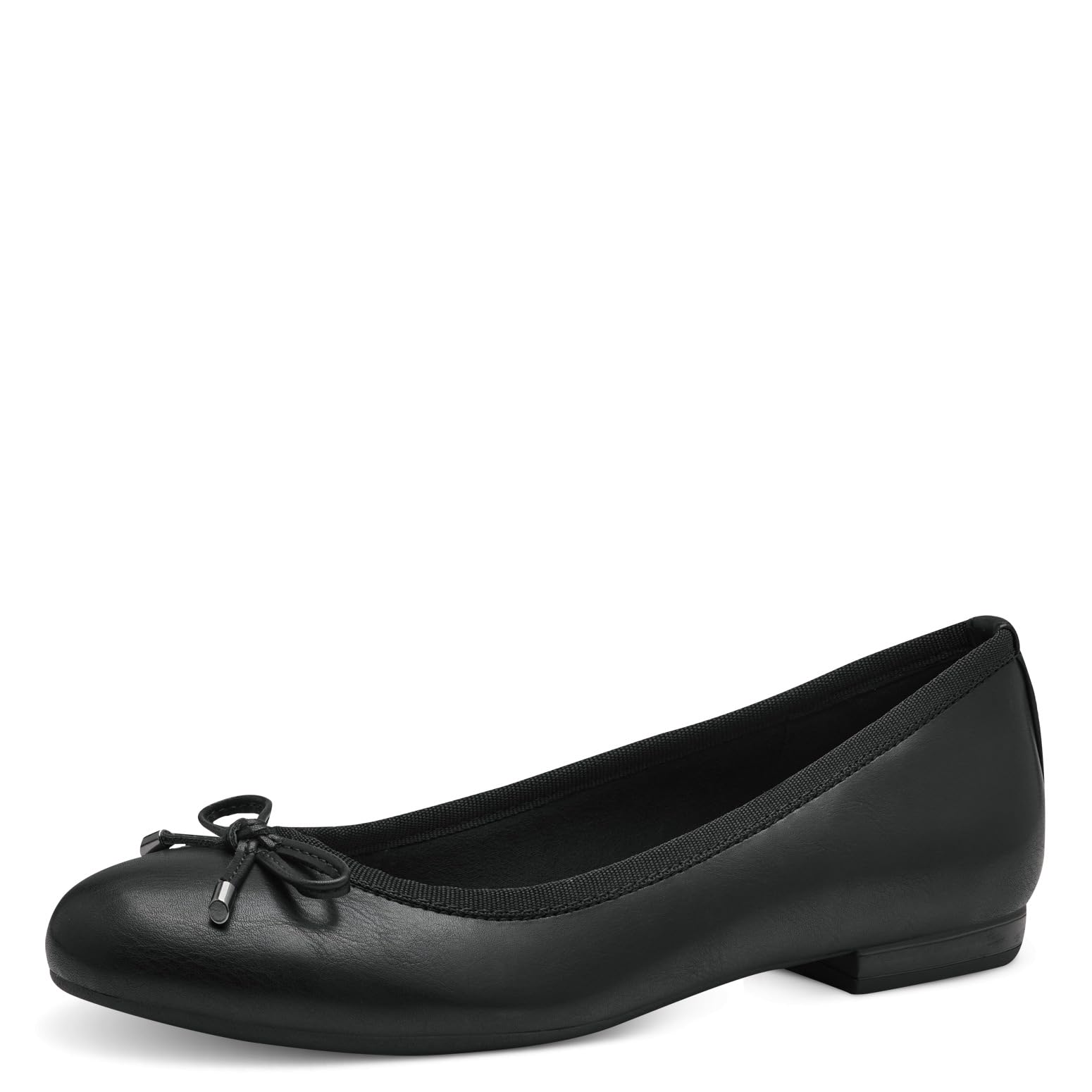 MARCO TOZZI Women's 2-22137-42 Ballet Flat, Black, 7.5