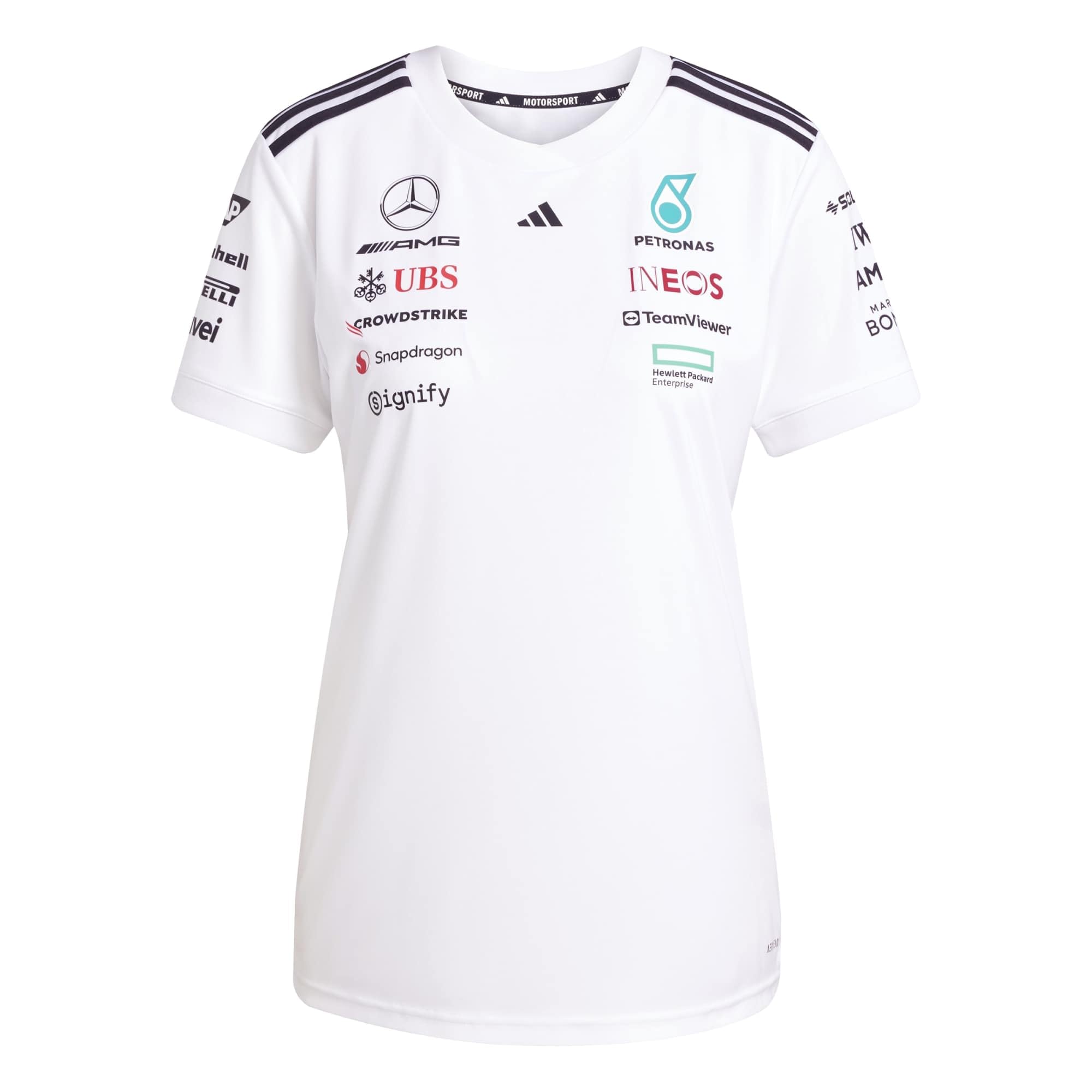 adidas Mercedes - Amg Petronas Formula One Team Driver Jersey White Women Camiseta (Manga Corta) Mujer (Pack de 1)