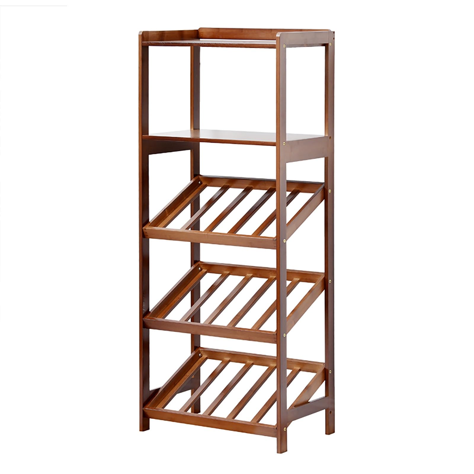 Scaffale Legno Cantinetta Portabottiglie Vino Espositore per Bottiglie di Portabottiglie di Grande capacità Legno Ripiani Portaoggetti Espositore per Cucina Sala da Pranzo Bar.(53x33x130cm)