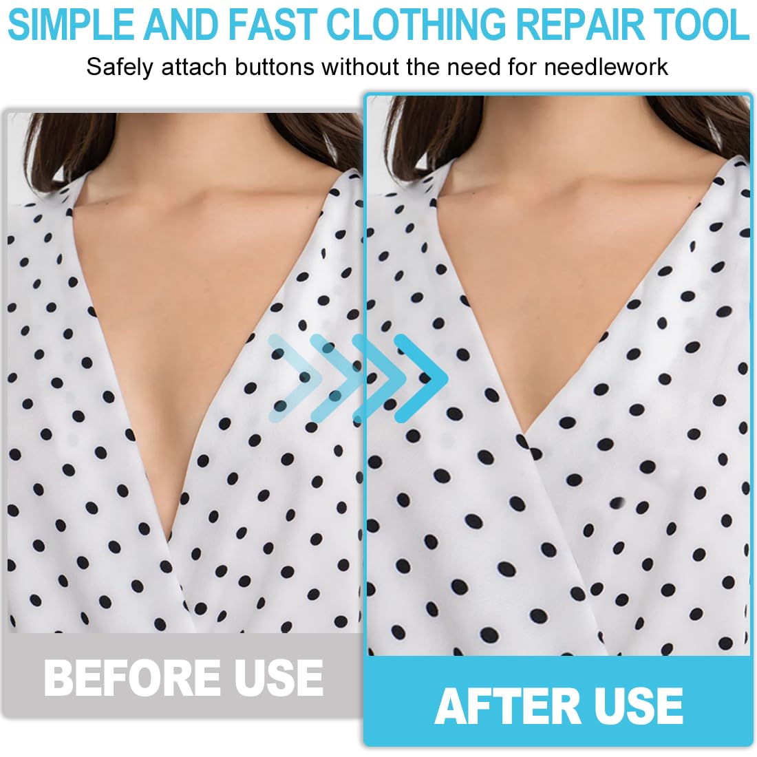 Quick Clothing Fixer, Micro Stitchy Gun Pour Vêtements, Speedy Clothing Fixer, Fixateur Rapide De Vêtements Avec 6 Aiguilles 1000 Aiguilles En Plastique