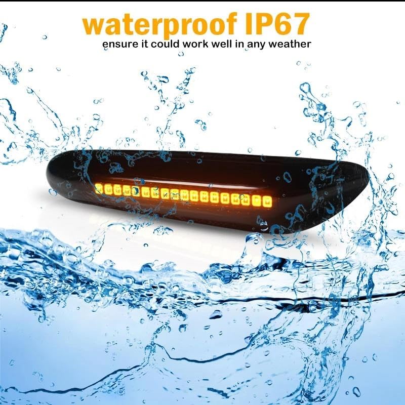 Intermitentes laterales E90 luces de giro secuenciales ámbar para E46 E60 X3 4