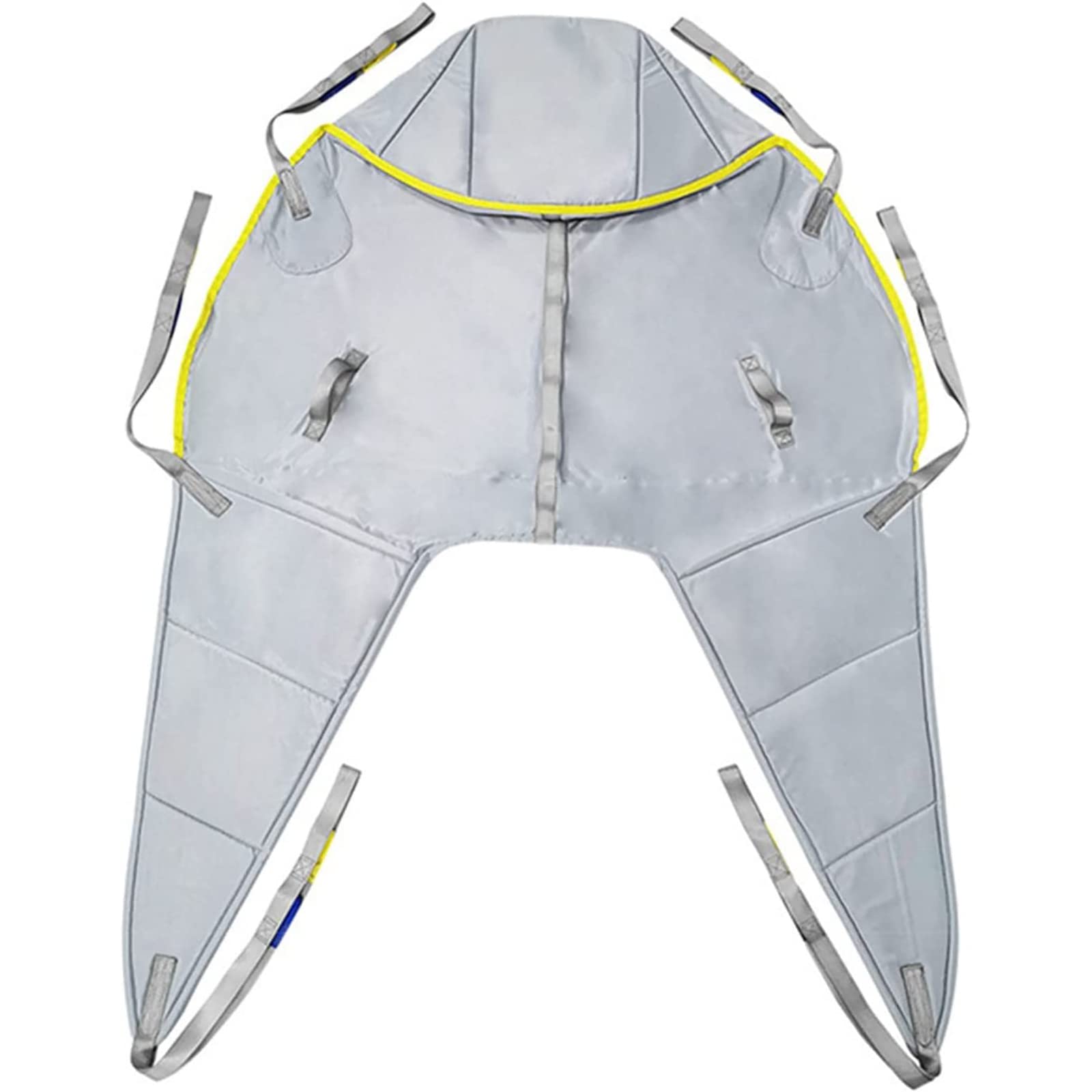Arnés de Cuerpo Entero para Pacientes, Soporte para Cabeza y Espalda, arnés para grúa de baño, arneses para Transferencia de baño, piernas separadas con Abertura para Inodoro, 6 Correas