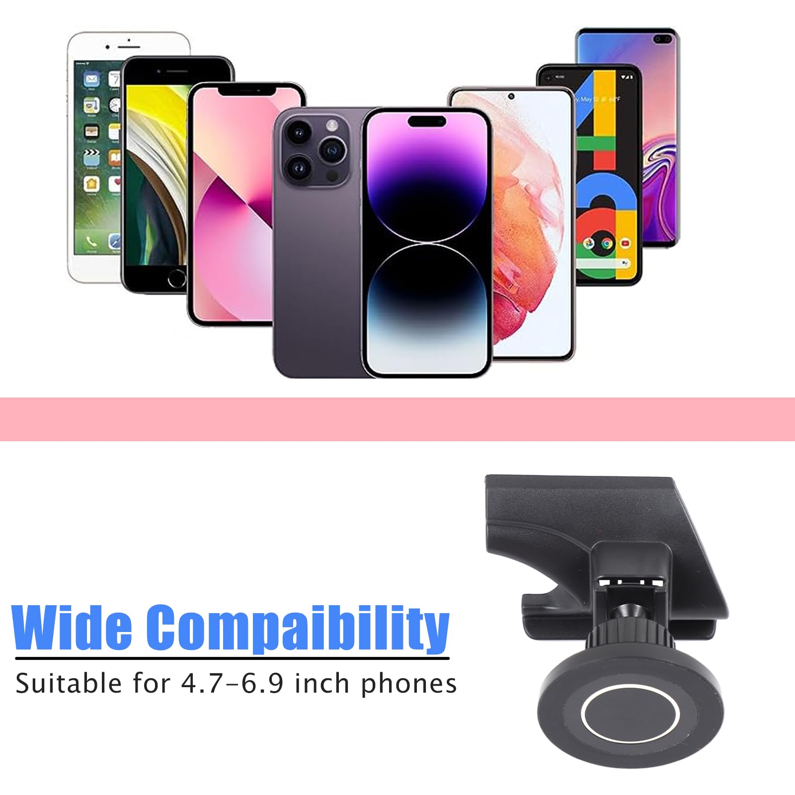 HAPPYHORSE Supporto per telefono da auto compatibile con Mazda MX-5 ND 2016-2024, supporto per telefono cellulare con controllo centrale per bocchetta dell'aria (stile E)