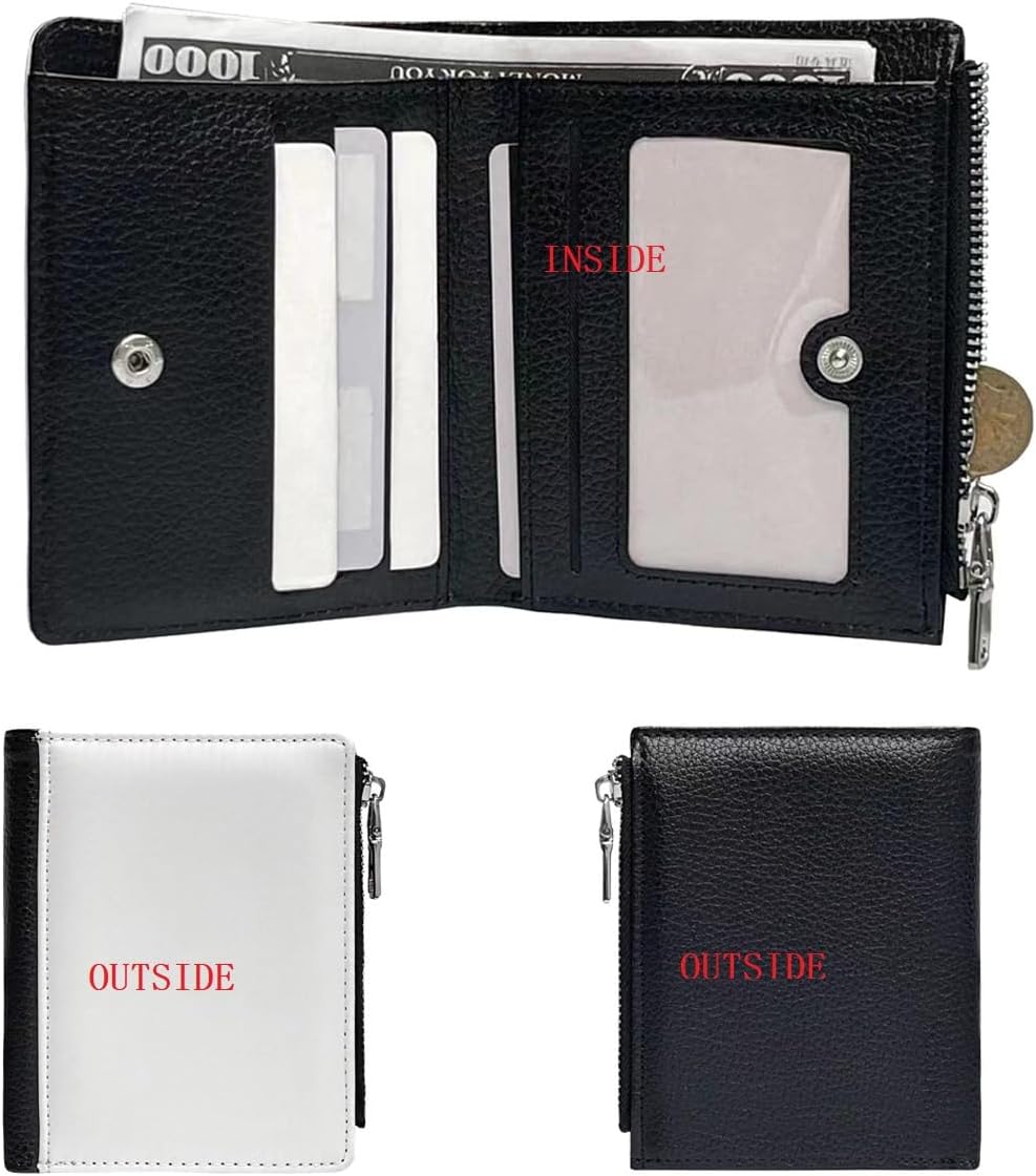 Limitronix 10 pieces Sublimation Wallets Blanks for Men Women Valentines Gifts Employee Appreciation Wallets DIY Heat Transfer Sublimation Wallet With Zipper for Father's Day Office Travel Supplies - Image 4