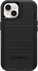 OtterBox Defender Series Case for iPhone 14 & iPhone 13 - Rugged, Screenless, Microbial Defense, Black