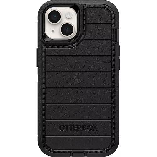 OtterBox iPhone 14, & iPhone 13 (Only) - Defender Series Case - Case Only - Screenless - Rugged & Durable - with Port Protection - Microbial Defense Protection (Black)
