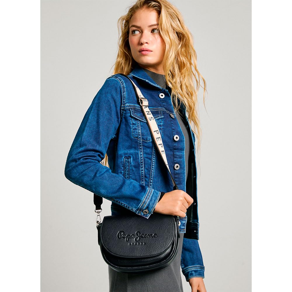 Pepe Jeans CRISHA Main Bag da donna, nero (nero), taglia unica, Nero (nero)., Taglia unica