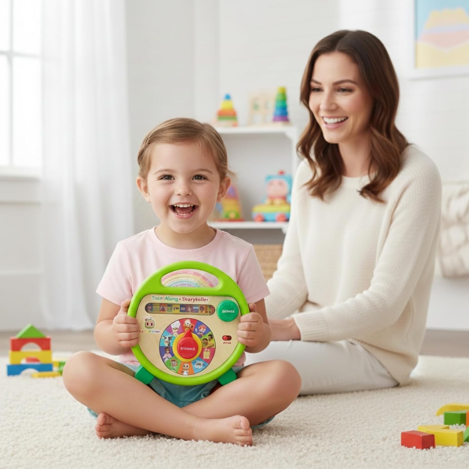 Cocomelon Interactive Electronic Take Along Storyteller with 11 books - Story and Song Carry Along Player      Paperback – December 17, 2024