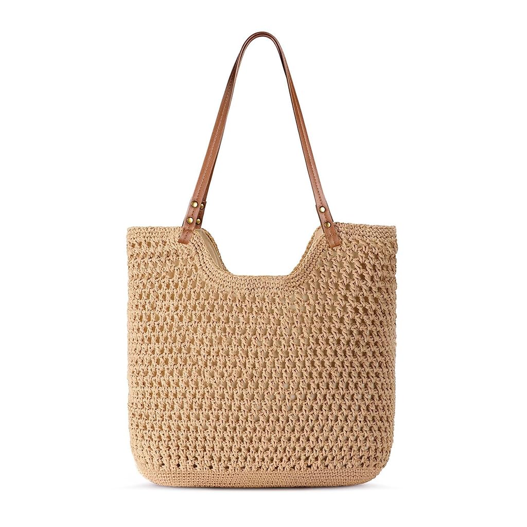palay Crochet Beach Bags for Women Summer Beach Tote Bag Soft Woven Purses Shoulder Bag for Vacation-picture-22