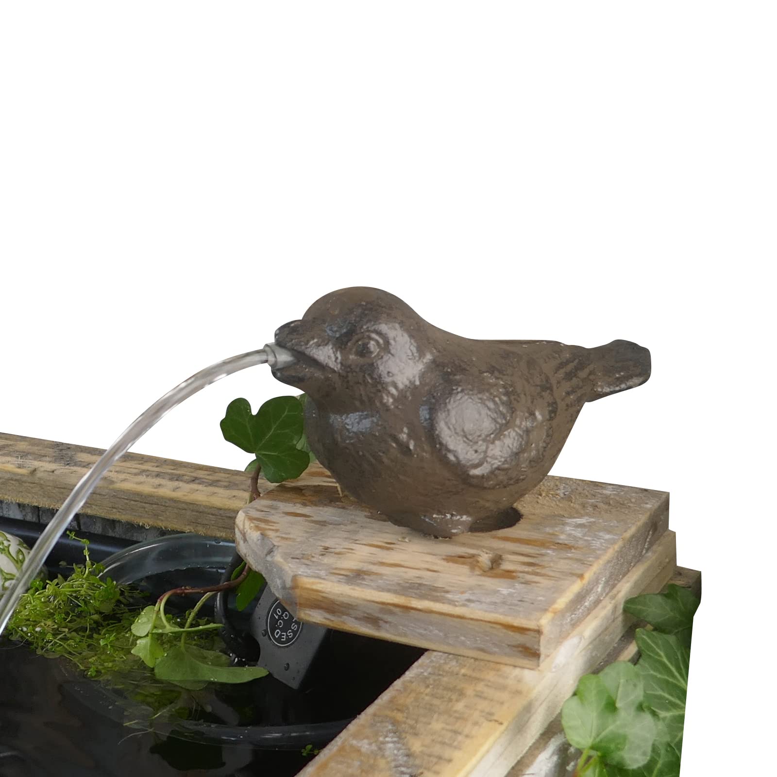Gargouille Moineau fontaine en fonte avec pompe pour décoration de bassin