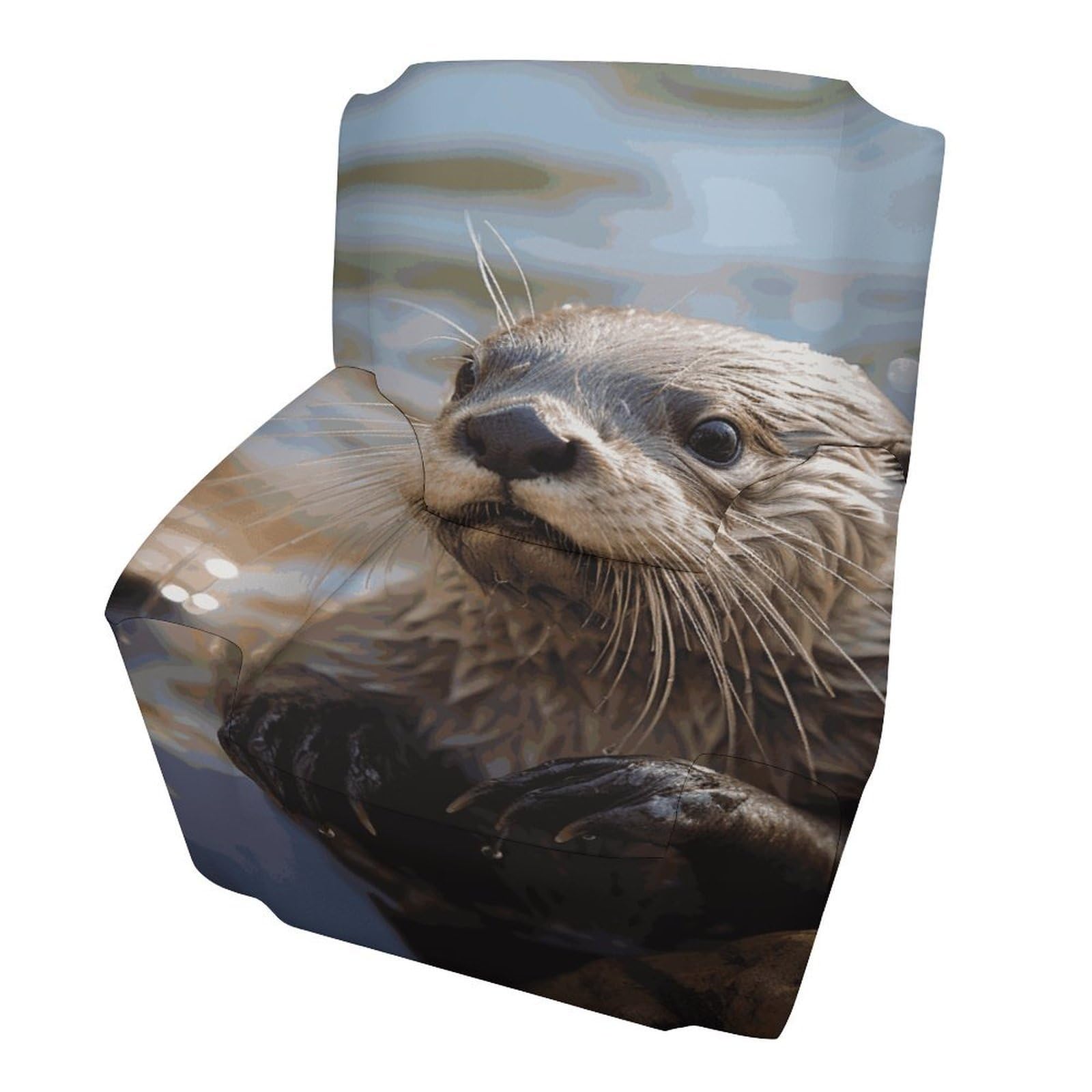 Fekiloot Style Otter Playing In The Water Couch Cover Sofa Cover Sofa Slipcover