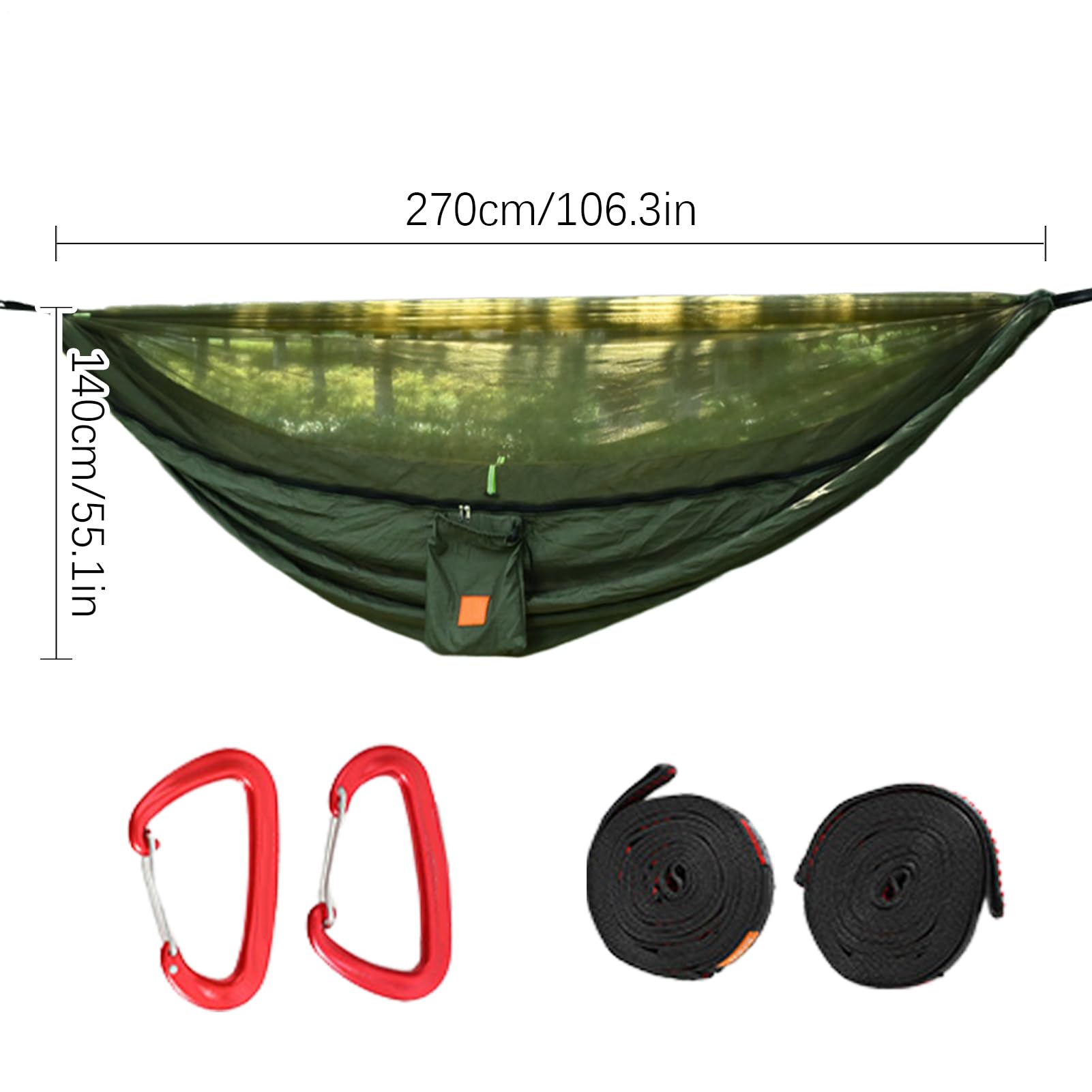 Hamac Portable Hamac de Camping Portable avec Moustiquaire Intégrée