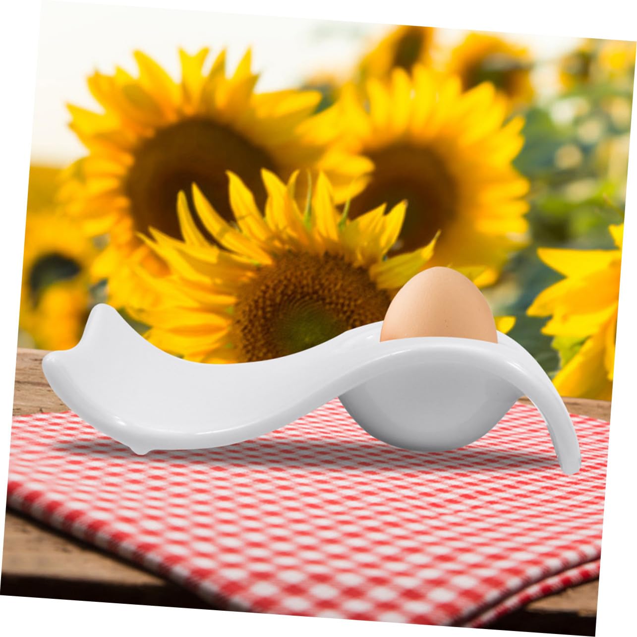 Hemobllo Lot De 6 Porte-œufs en Céramique Blanche, Coupelles Pratiques pour Œufs Durs, Assiettes Multifonctions Maison Service à Table