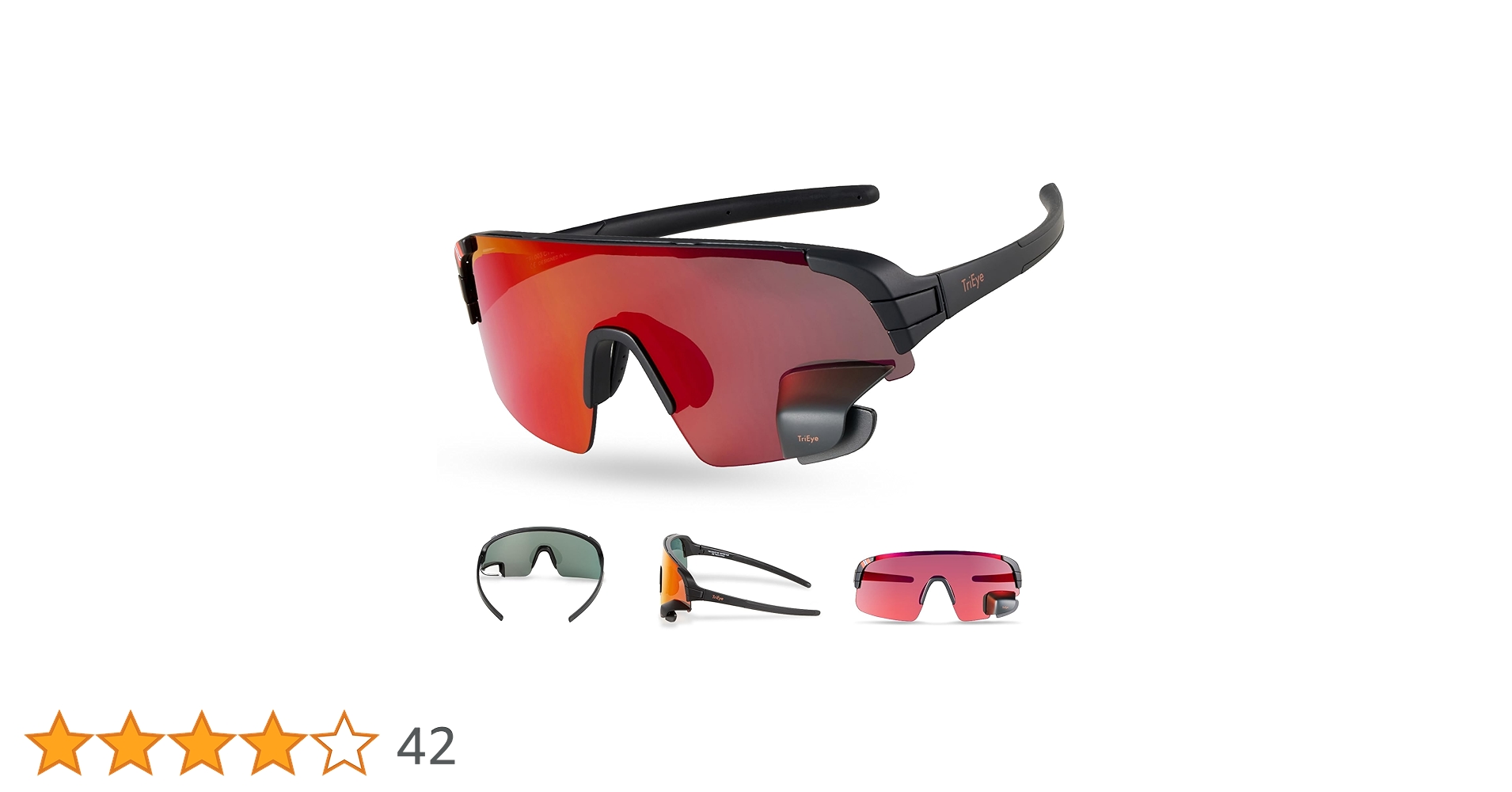 Amazon | TriEye アイウェア サイクリングメガネ バックミラー付き Amazon | TriEye アイウェア サイクリングメガネ バックミラー付き