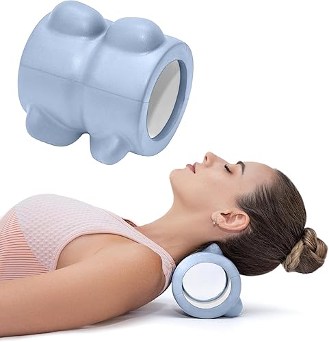 Lumia Wellness Rodillo de masaje para el cuello, 4 pulgadas, masajeador muscular de tejido profundo, herramienta de liberación muscular, alivio de