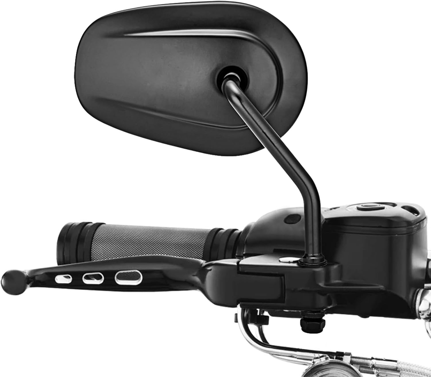 Mofun 8mm Black Mirrors Tapered Rear Mirror Compatible with Harley Softail Dyna Road King Street Glide Electra Road Glide Sportster 1982-2025