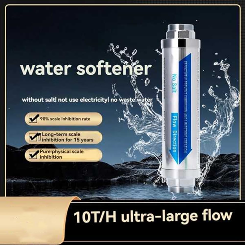 Adoucisseur Central D'Eau pour Toute, Filtre Anti-Calcaire pour Prévenir le Dépôt de Calcaire sur les Tuyaux D'Eau, les Toilettes Intelligentes et les Chaudières avec Interface 3/4.