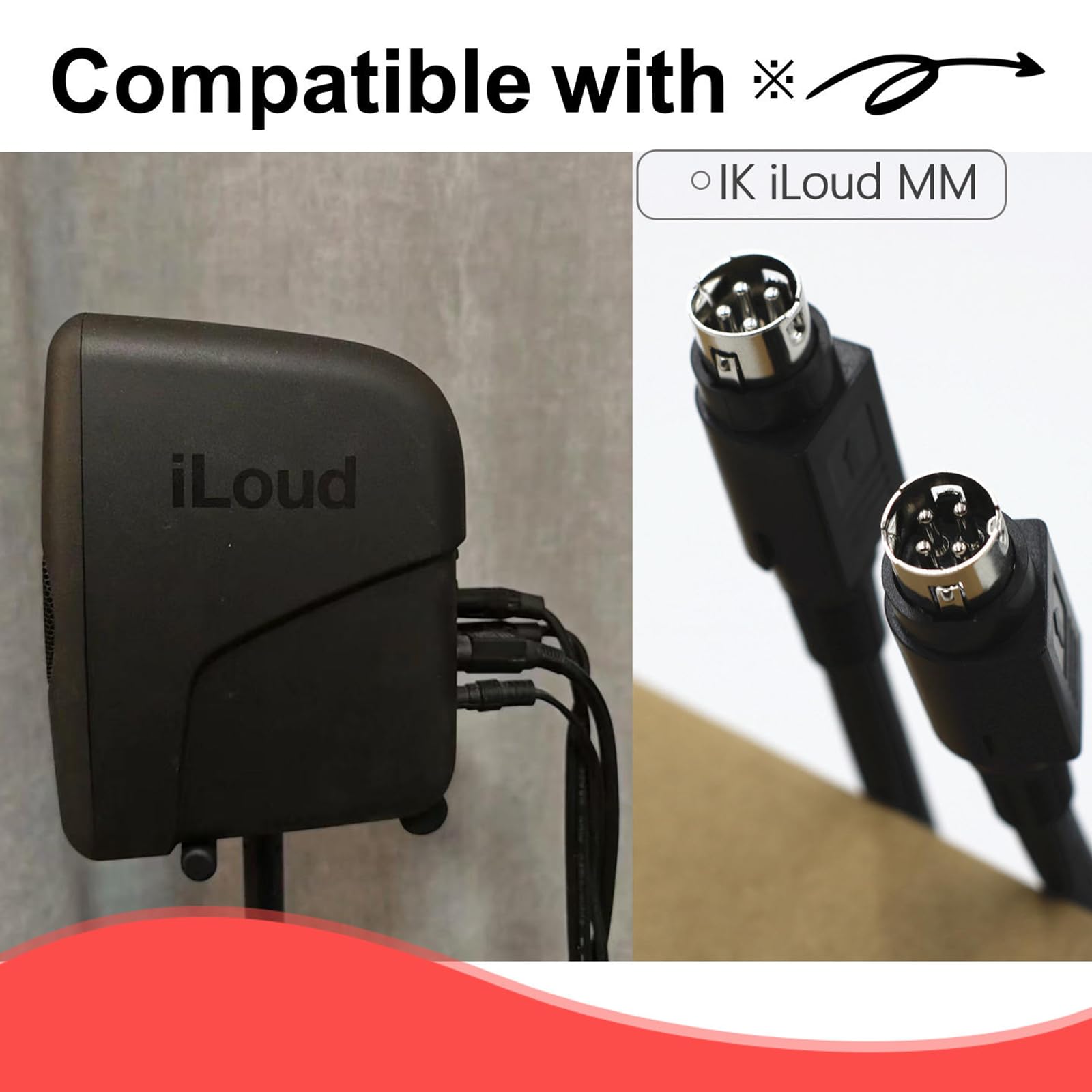iK iLoud MTM Master-Slave-Lautsprecherkabel, 4-poliger Stecker auf Stecker, hohe Flexibilität, reines Kupfer, verlustfreie Klangübertragung für Studio-Monitore, 1,7 m, 3 m, 5 m, 10 m