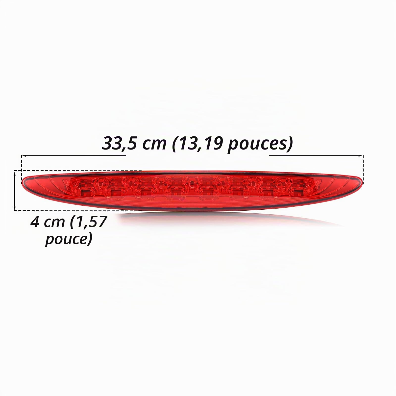 Baceyong Troisième Feu Stop à LED, 3e Feu Stop Arrière à Montage Haut Compatible avec Mini Cooper R50, R53 2002-2006, remplace 63256935789, lentille rouge