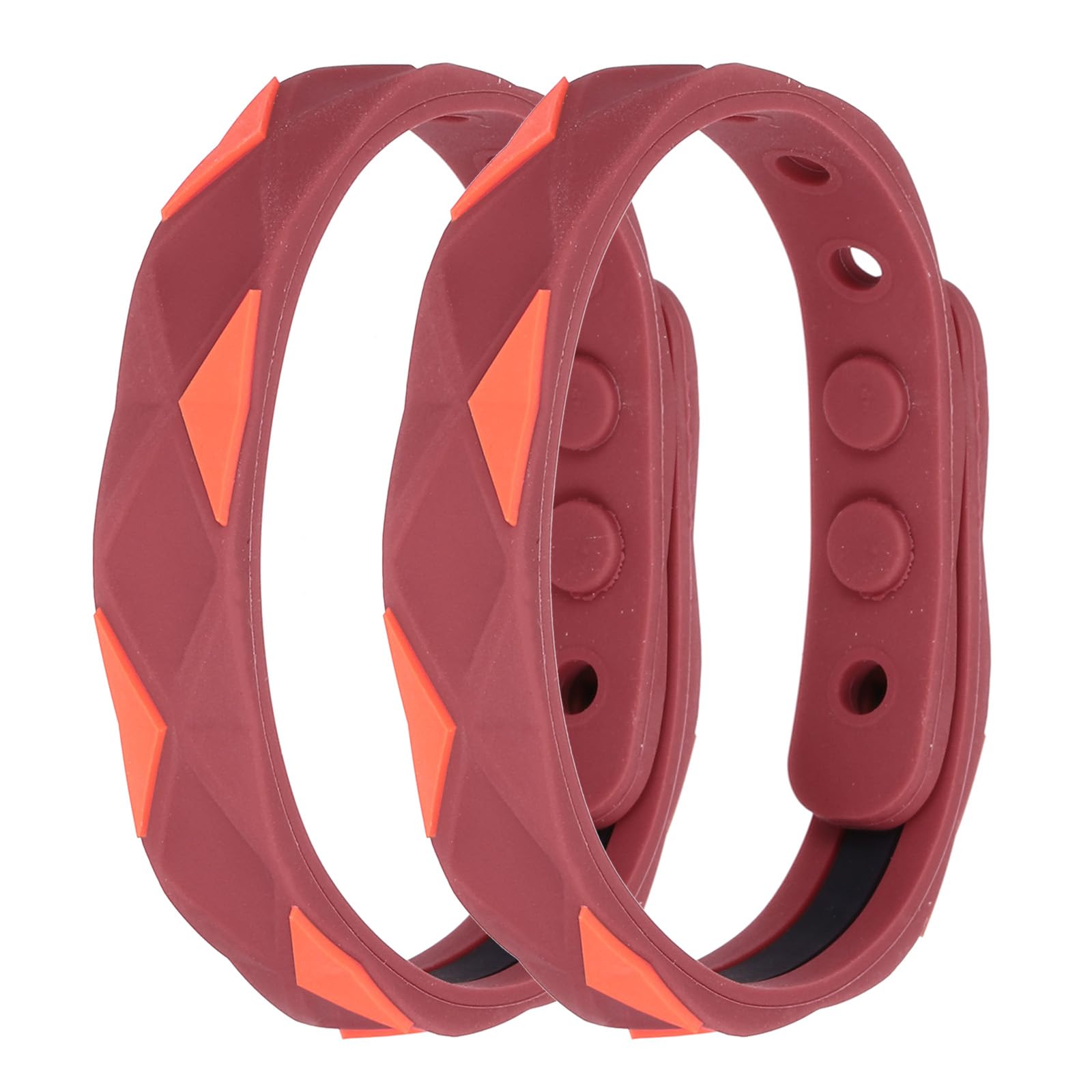 sourcing map Anti Static Bracelet, 0.5"X9" Adjustable Anti Static Wristband Silicone Balance Energy Sport Bracelets for Eliminate Static, Red 2Pack