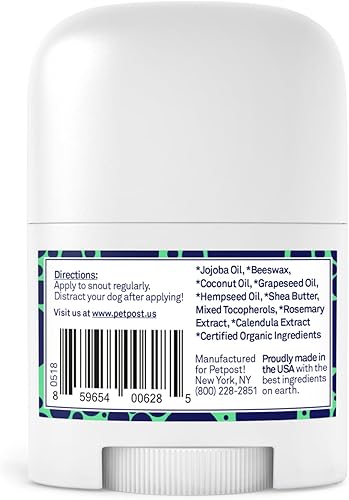 Miniatura 2 de Petpost  Bálsamo de hocico para perros  Bálsamo nutritivo para hocico que cura las narices secas de los perros con ingredientes hidratantes  Aceite