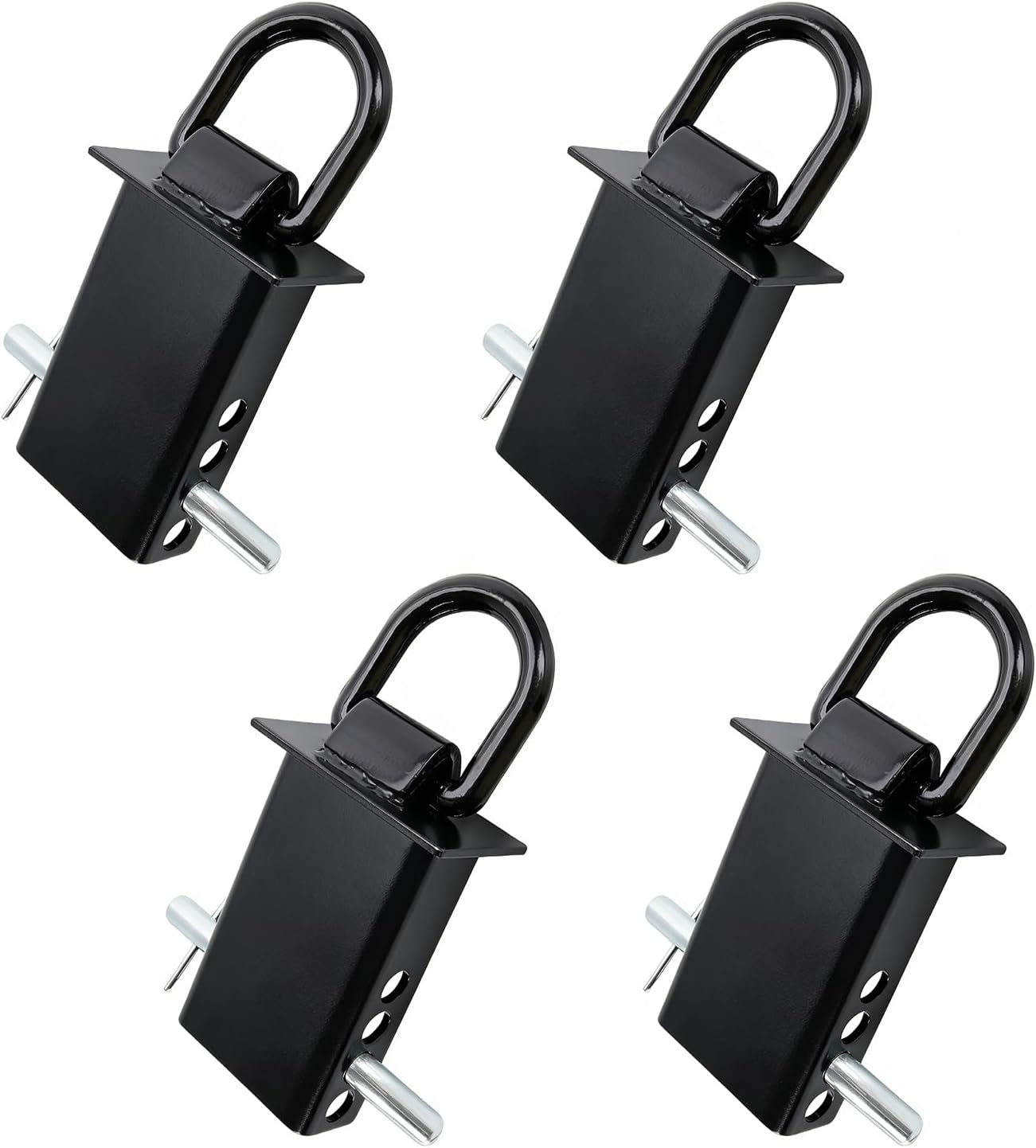 Stake Pocket D Ring Heavy Duty for Trailers 4 PCS,D RingTrailer Tie Downs 1/2" Hitch Pin 4 Holes, 18,000lbs for Utility Trailer and Flatbed Trucks