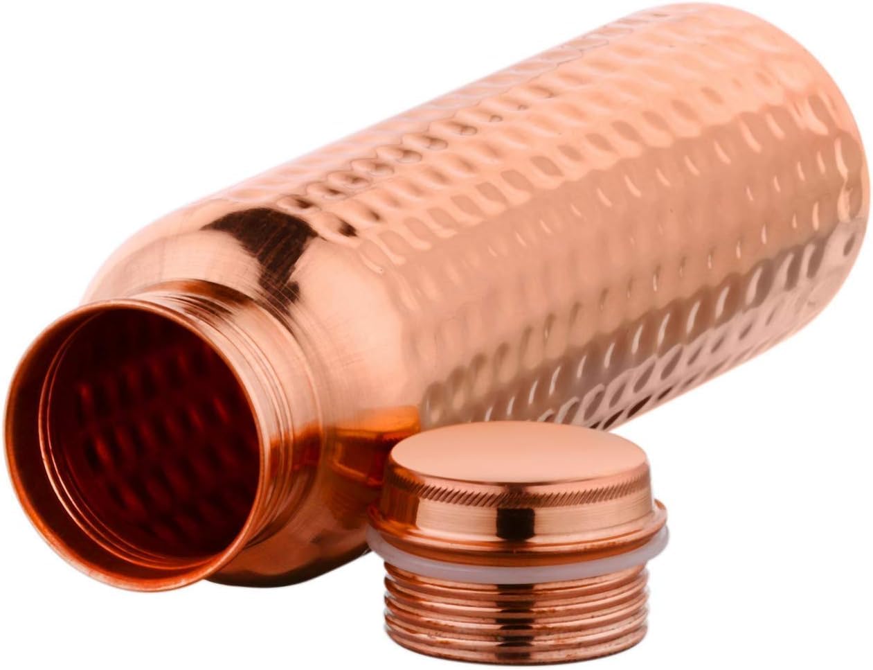 Kupfer 1000ML Wasserflasche mit 4 Kupferglas je 250ml, Kupfer Utesnsils für Wate Aufbewahrung, Küchenartikel, Trinkgeschirr Geschenkset