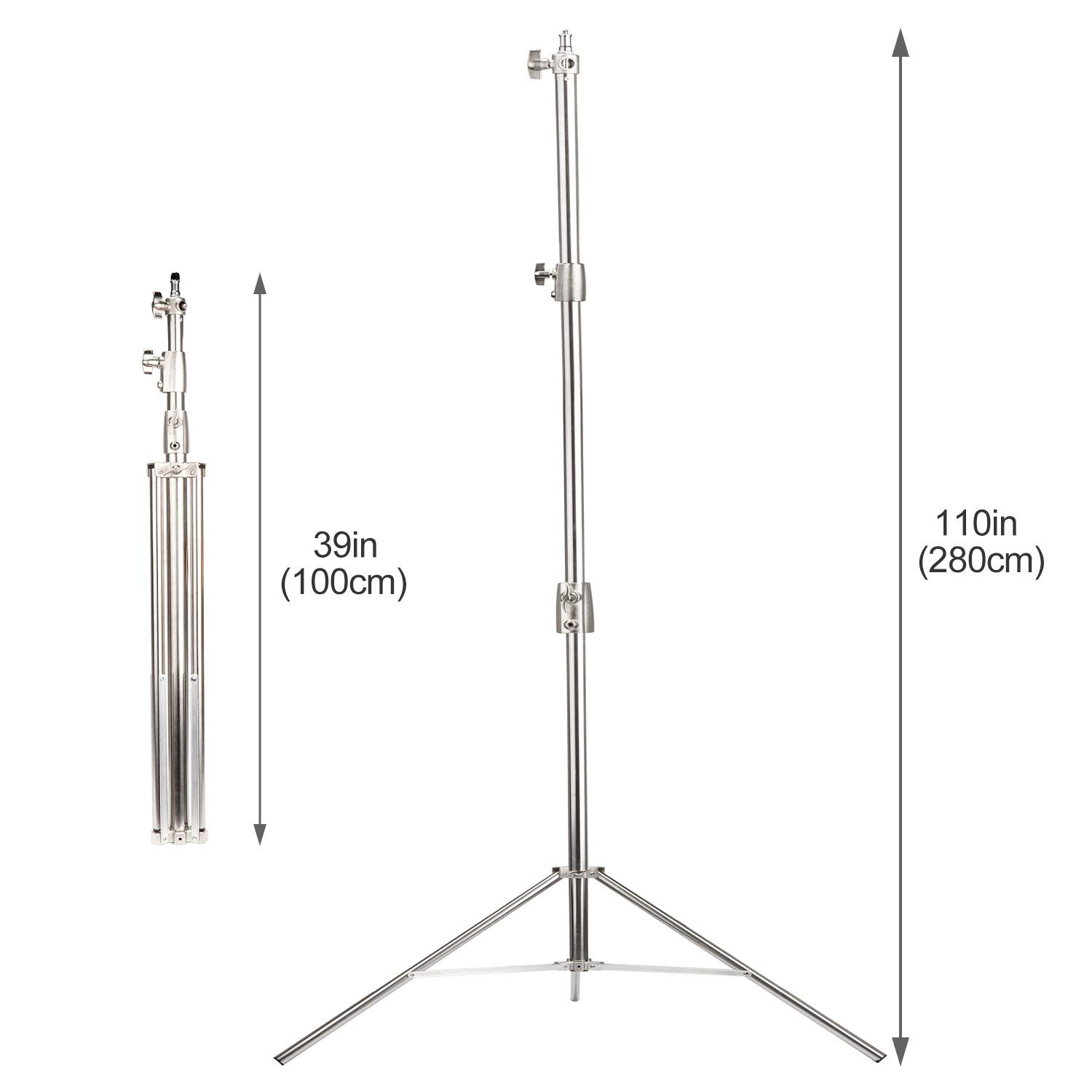 Amazon | EACHSHOT ステンレス鋼 撮影用 三脚 ライトスタンド 280cm 