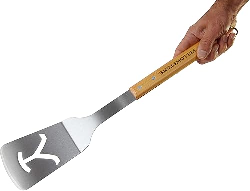 Miniatura 7 de Y Yellowstone - Juego de herramientas para barbacoa, juego de 2 piezas, incluye espátula y pinzas, juego de accesorios ideales para parrilla |