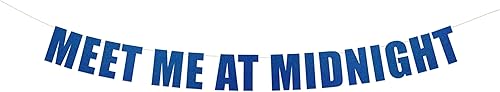 Cartel con texto "Meet Me At Midnight", decoración de medianoche, cumpleaños de medianoche, fiesta de cumpleaños en medianoche, letrero colgante de