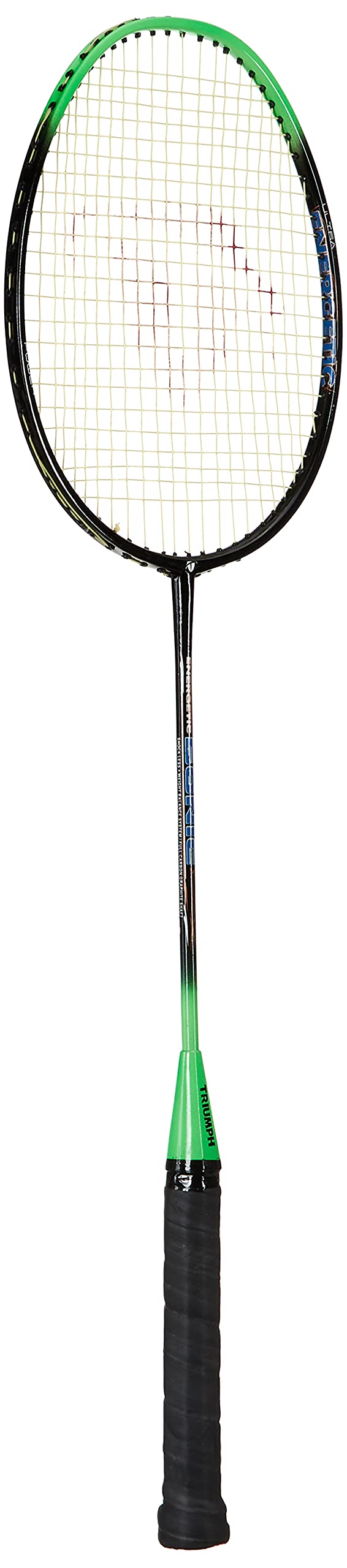 Triumph Sonic Graphite Composite Light Weight Strung Badminton Racket with Star-6R Double Compartment Badminton Bag Black-image-21
