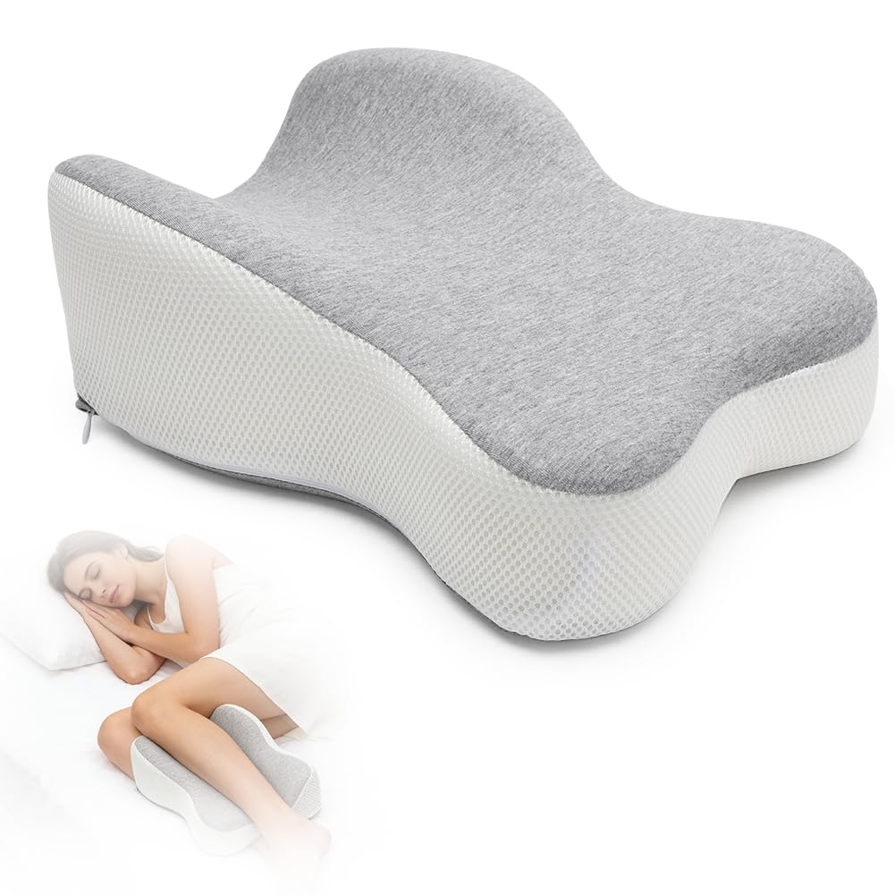 Coussin de genou Yuragim ergonomique en mousse de qualité pour dormeurs sur le côté