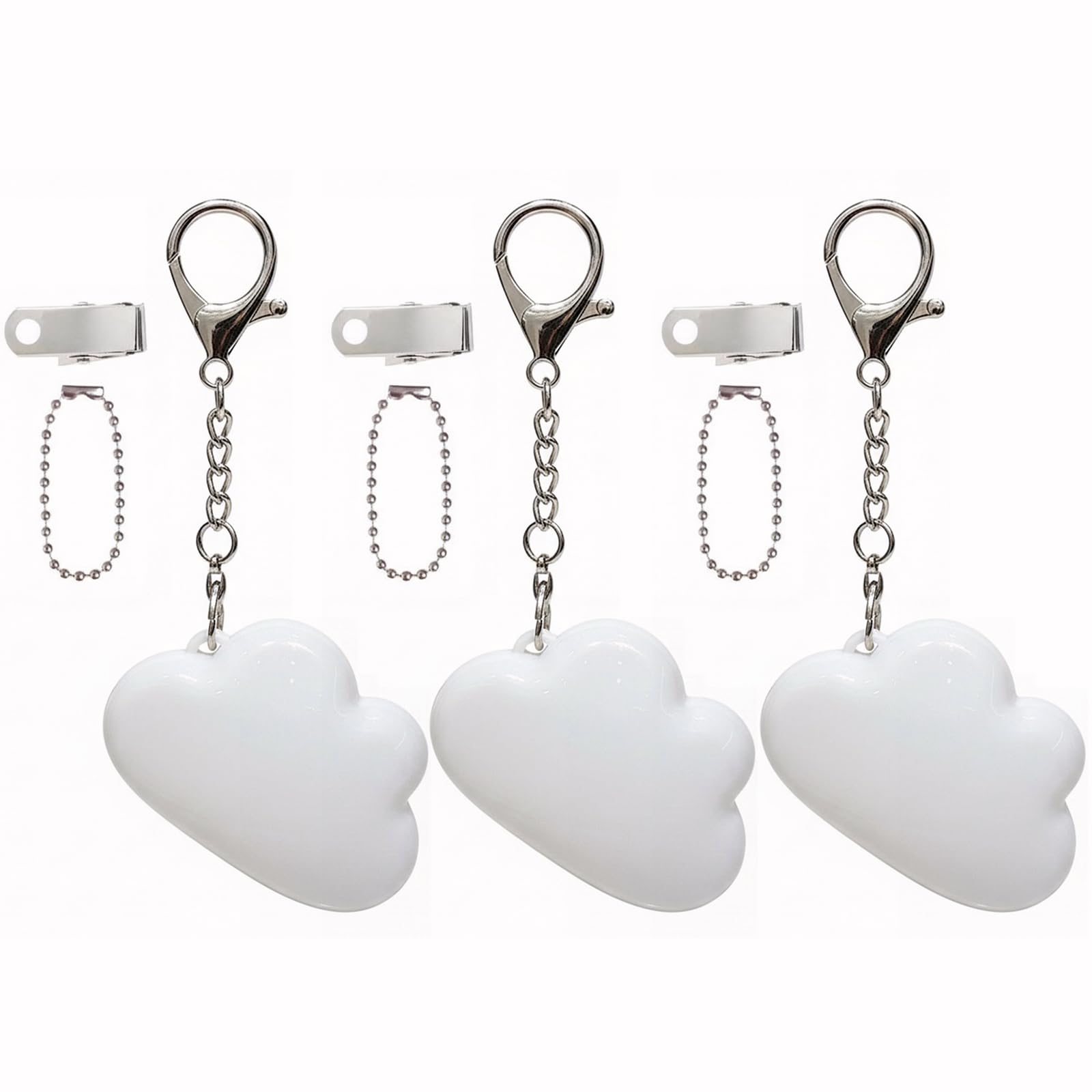 Women's White Cloud 3Pcs Purse Light Handbag Lights, Automatic Sensor Touch Activated Led Lamp, Cloud Shaped Rechargeable Glow Lights For Bag, Usb Night Light For Handbags & Purses, Gift For Girls