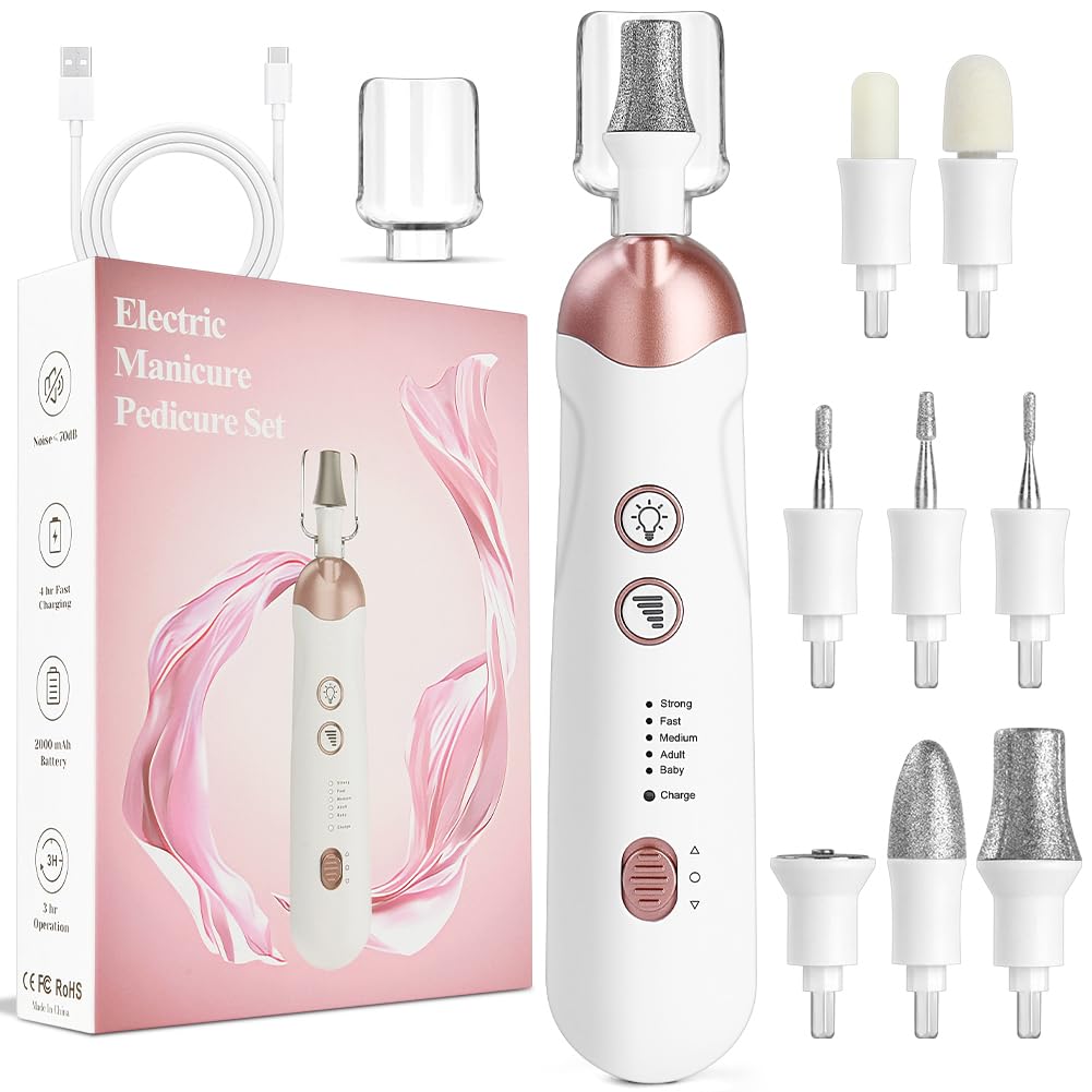AOGOE Manicure and Pedicure Set for Feet Women Cordless Manicure and Pedicure Set