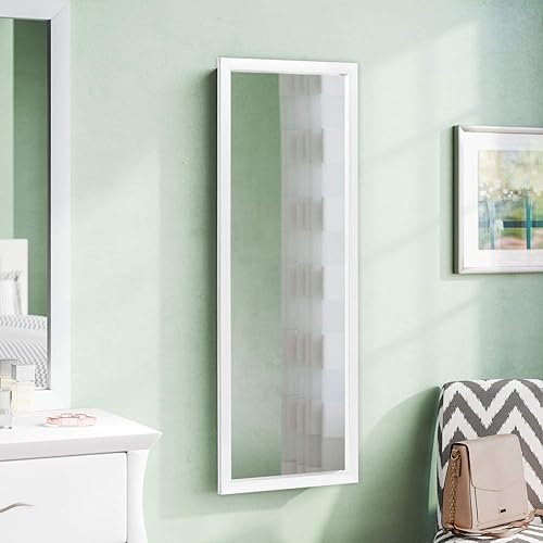 MIRUO Full Length Mirror Decor Wall Mounted Mirror Floor Mirror Dressing Mirror Make Up Mirror BathroomBedroomLiving RoomDining RoomEntry, White,