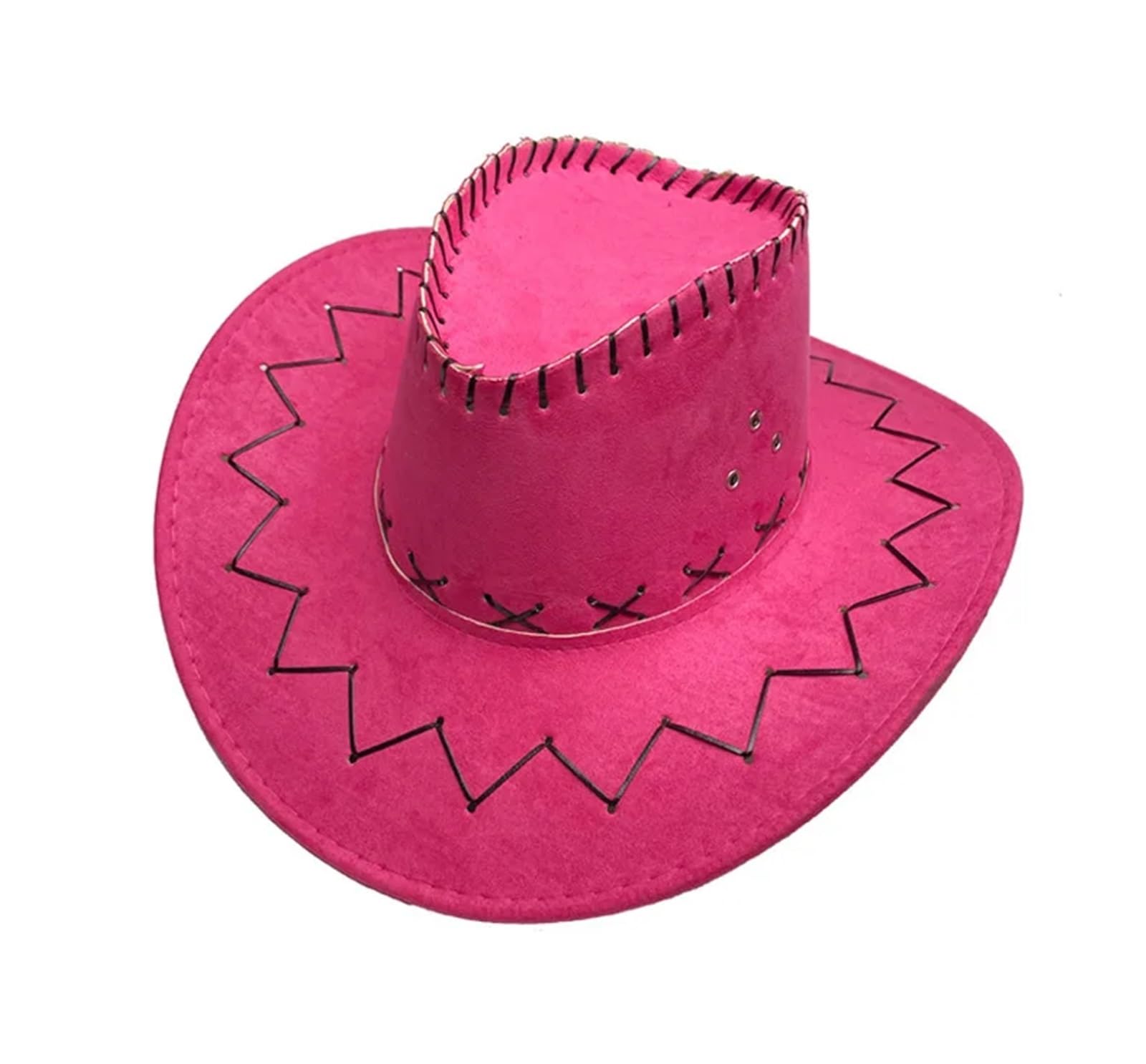 vrfvsdasAAS cowboy hat, For Men And Women Outdoor Use Large Brim Water Droplet Sunscreen Hat Western Cowboy(Pink)