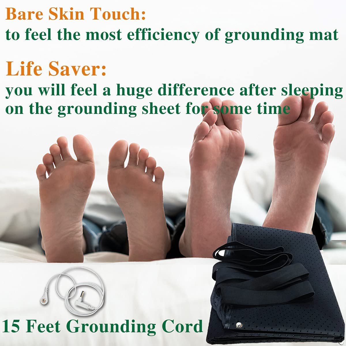 Grounding Mat, Breathable Grounding Mats Plus Grounding Cord Grounding