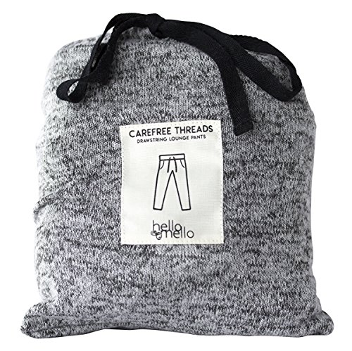 Hello Mello Carefree Threads Womens Loungewear Pants With Pockets and Adjustable Elastic Waistband, Matching Drawstring Bag- Gray X-Large 16 - Thumbnail 3