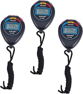 VANZACK 3pcs Stopwatch Timer Digital Chronometer Stop Watches Training Stopwatch Water Resistant Stopwatch