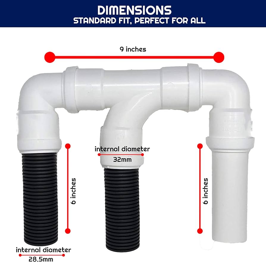 NEW MODEL CARAVAN TWIN WASTE WATER OUTLET PIPE SYSTEM ADAPTOR WITH FLOPLAST HOME PLUMBING GRADE Fittings Ce Standard Tested To En 1451~p77550127