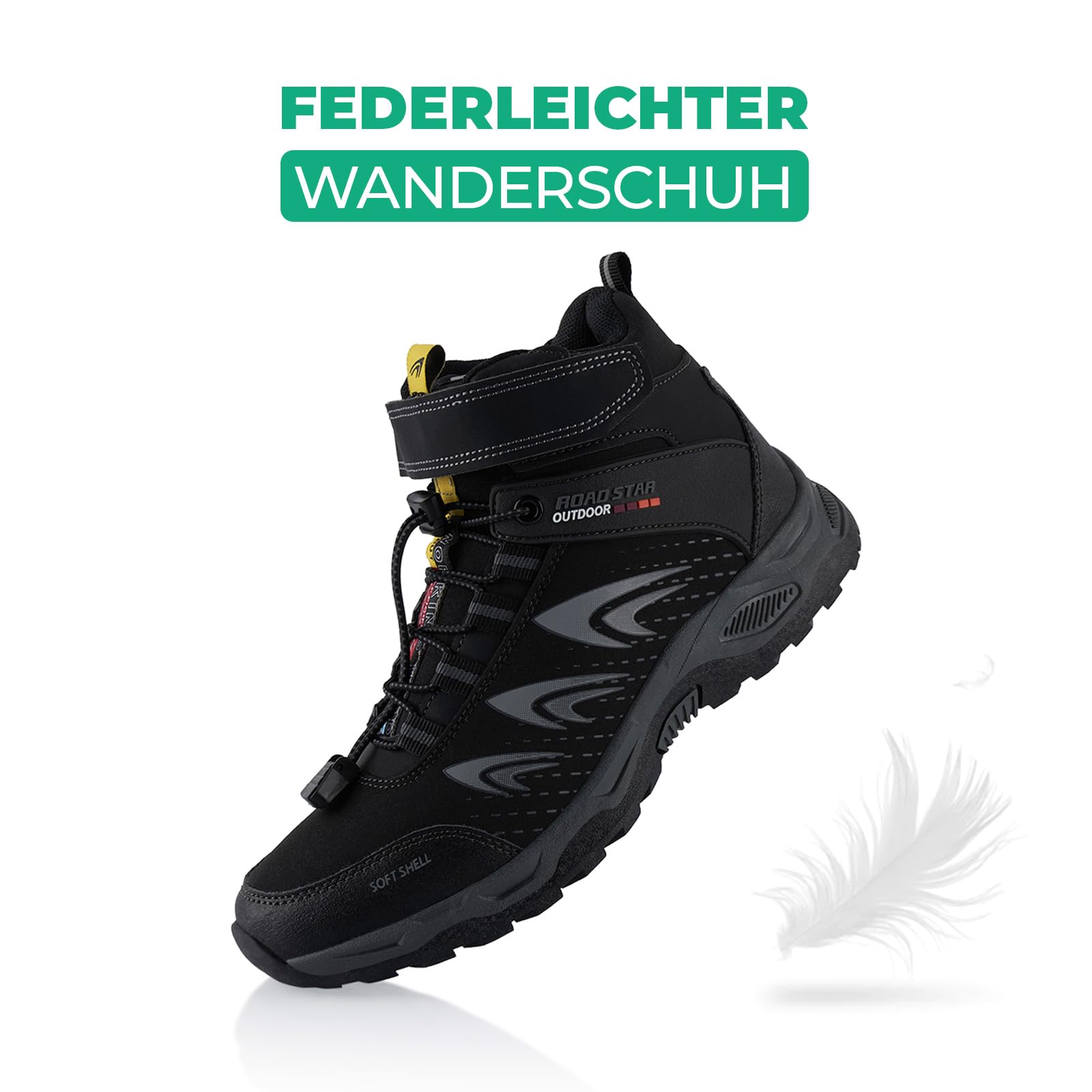 Fusskleidung® Damen Herren Wanderschuhe Softshell Trail Running Trekkingschuhe Wanderstiefel