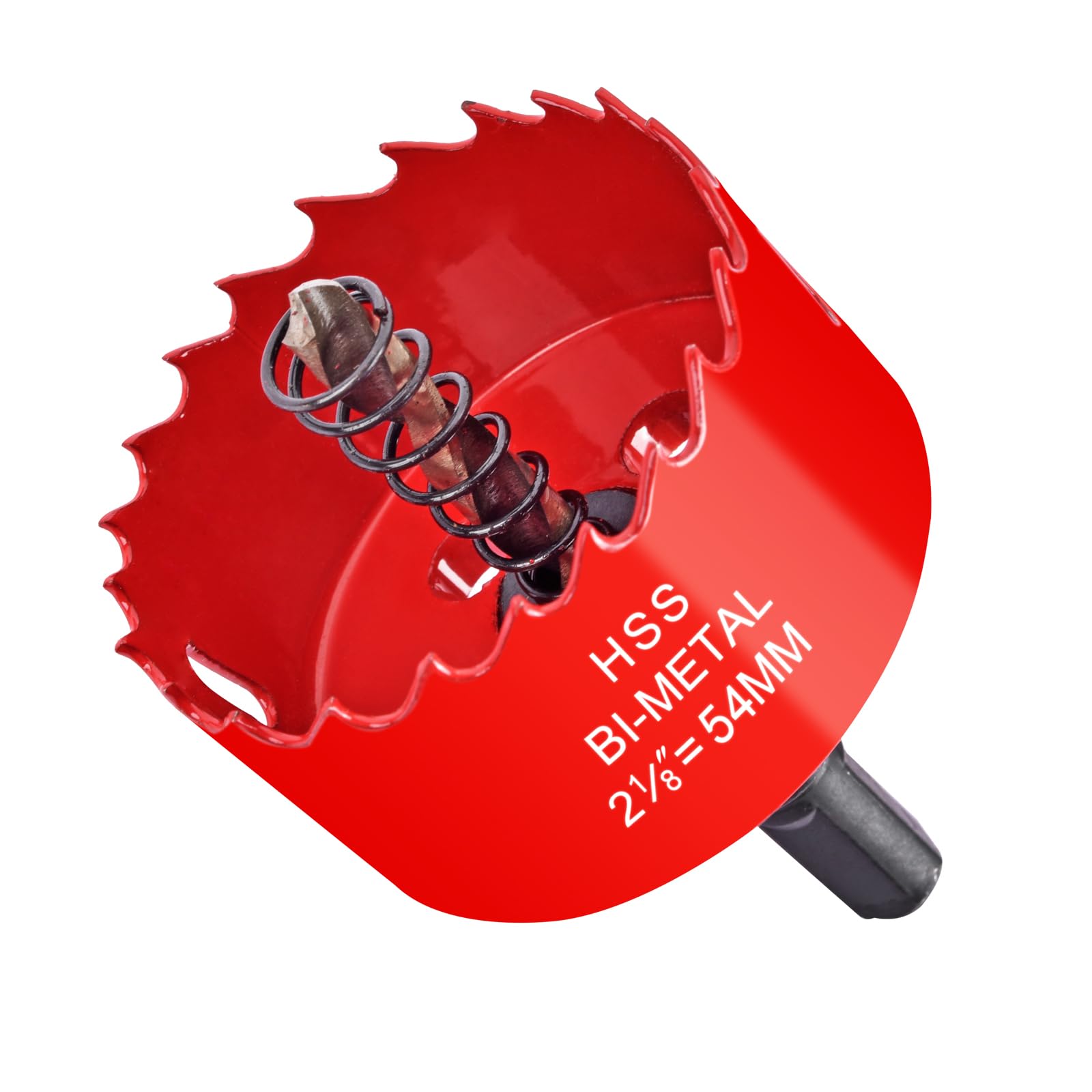 2-1/8 Inch / 54mm Hole Saw for Wood, Plastic Board, Ceiling,Drywall, and Metal Sheet - HSS Bi-Metal Hole Cutter with Pilot Drill Bit