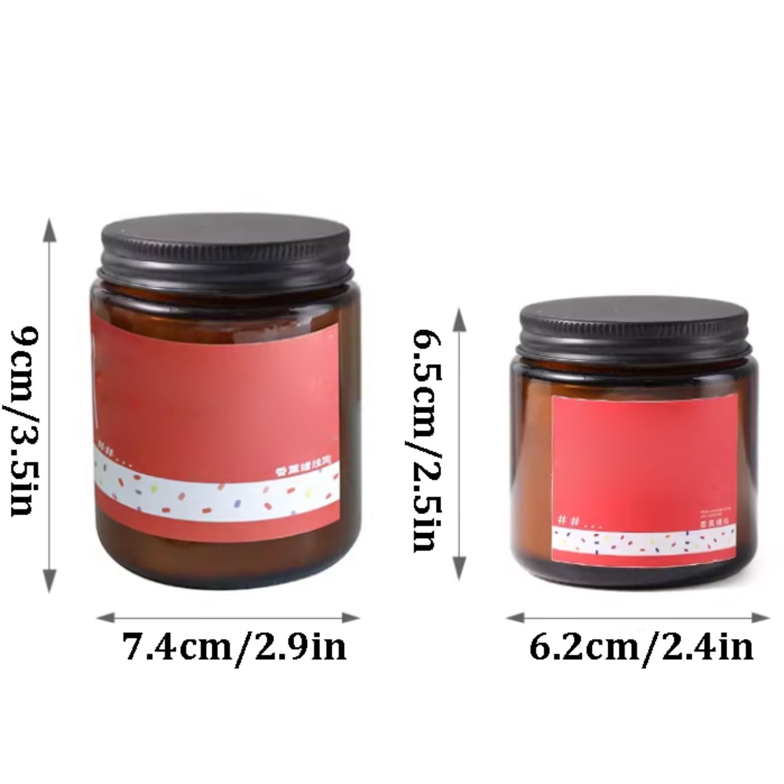 Compacto Velas de vidrio, velas en tarro de tomate salvaje, vela cilíndrica de aromaterapia hecha con cera de soja y aceites esenciales de larga duración no es picante(L)