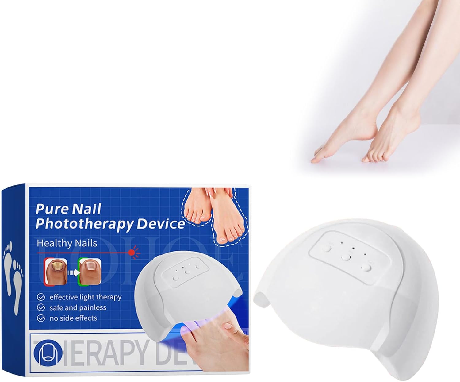 Nail Fungus Cleaning Light Device for Multiple Toenail, Nail Fungus - How To Use Blue Light For Toenail Fungus